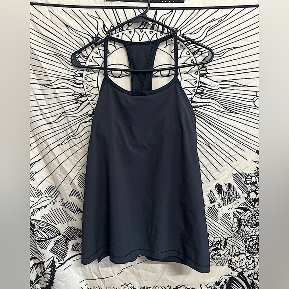 Women’s Lululemon Athletica Flowy Back Band Black Tank No Size Tag - Picture 1 of 12